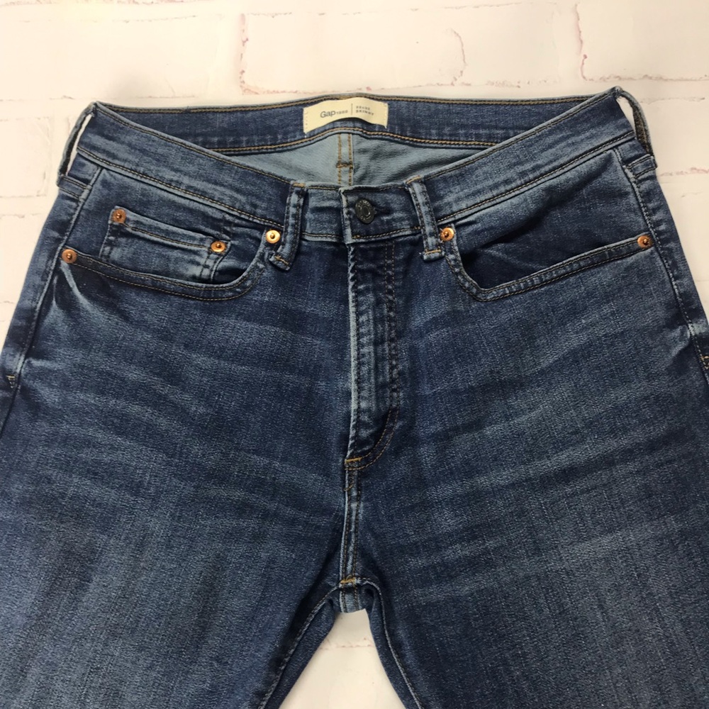 Gap 1969: Mens 32x32 skinny blue jeans - Picture 3 of 4